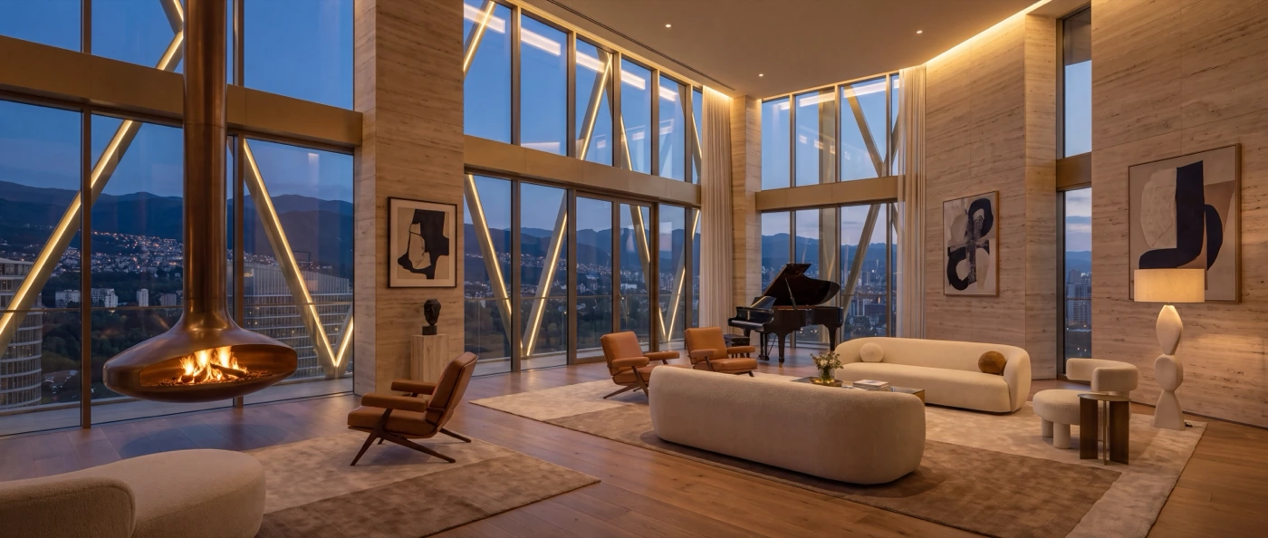 Salon w penthousie